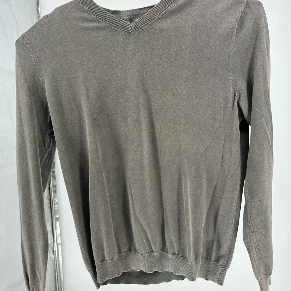 Vince Men's Charcoal V-Neck Sweater